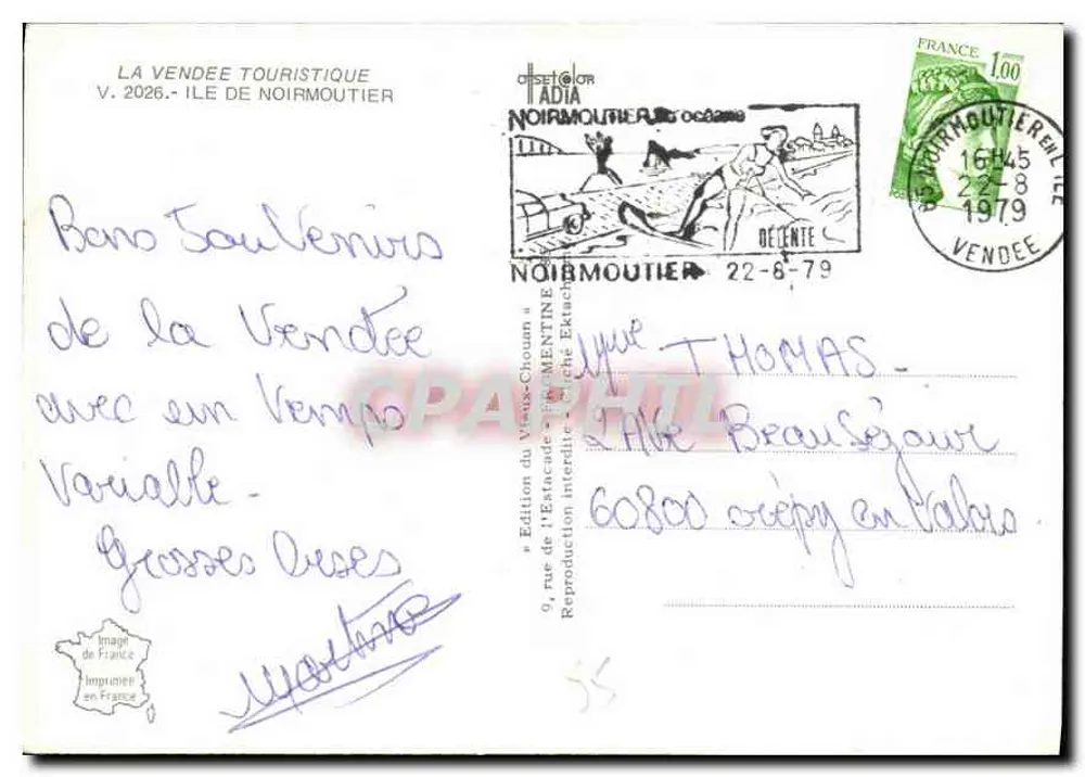 O Porta de l'Herbaudière — A pesca e o lazer — Edição La Vendée Touristique - Verso