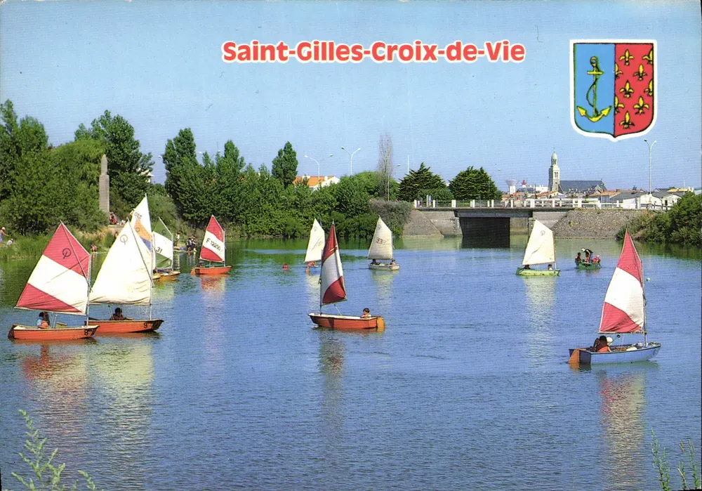 Saint-Gilles-Croix-de-Vie — Regatas no canal — editor Artaud Frères - Frente