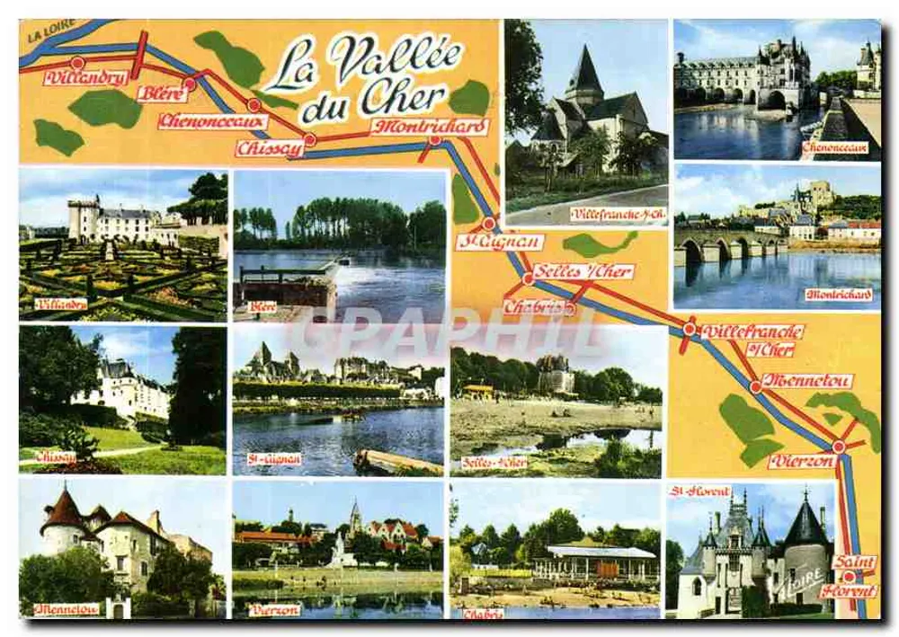 Die Schlucht des Cher — Von Saint-Florant bis Villandry, ihre Sehenswürdigkeiten und Schlösser — Éditions VALDOIRE - Vorderseite