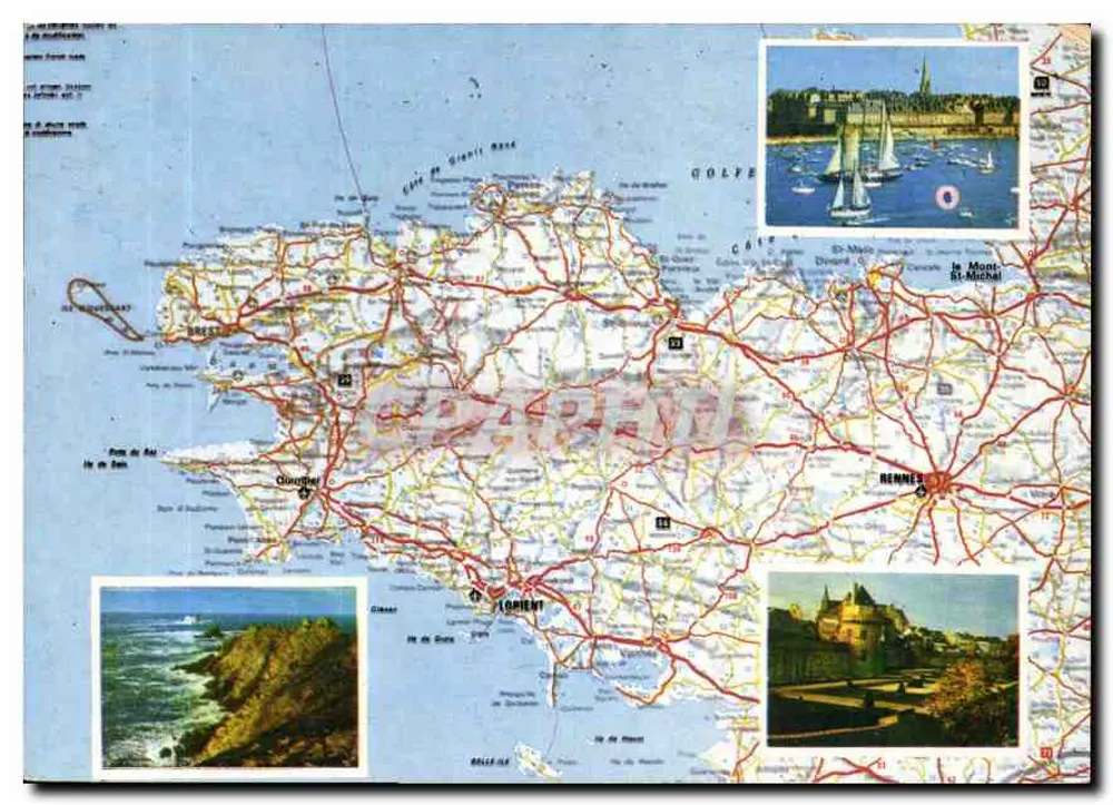 Touristische Ansichtskarte von der Bretagne — Art-Editionen JOS, Châteaulin — Nr. 36 - Vorderseite