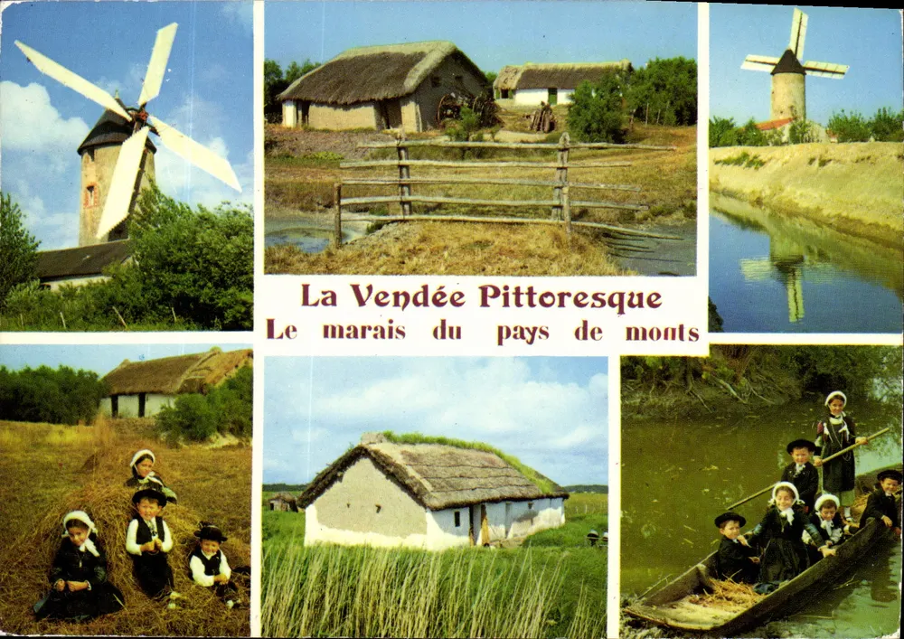 Die pittoreske Vendée — Der Sumpf des Pays de Monts — Édition de la Vendeé Touristique - Vorderseite
