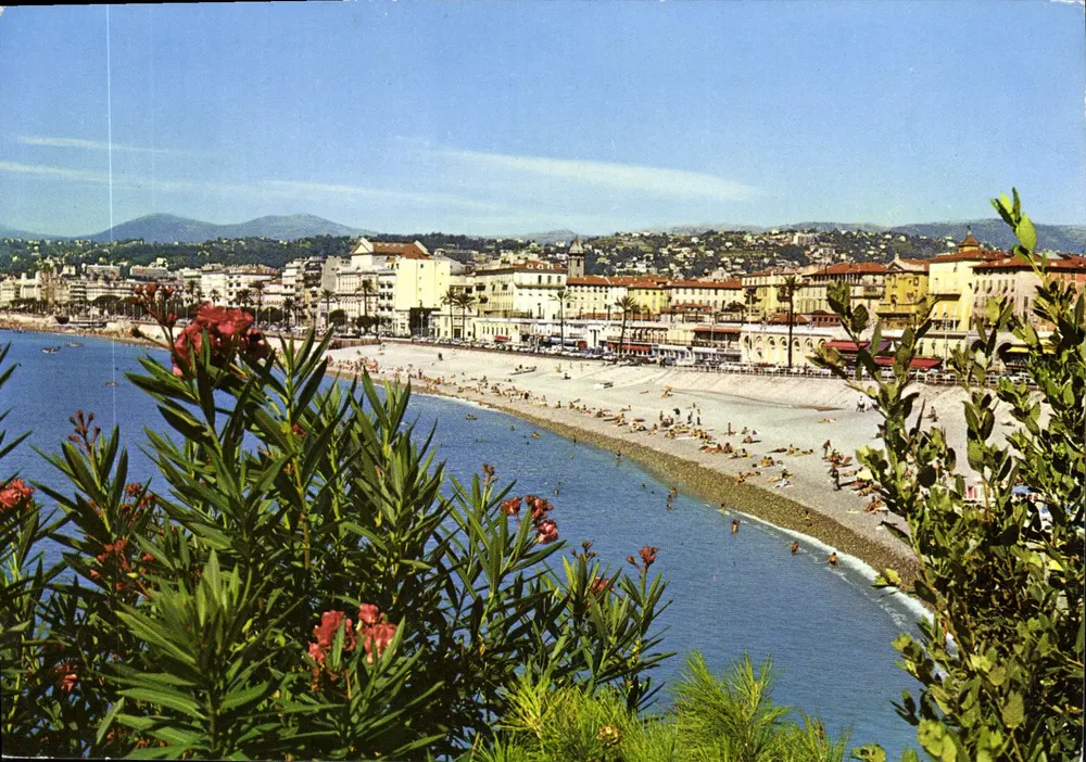 Nice — Blick auf den Ponchettes-Strand — Éditions d'Art Montlet, Nice - Vorderseite