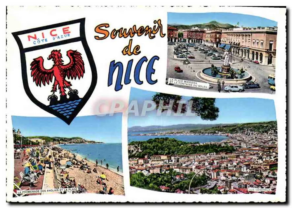 Nice Côte d'Azur — Pamiątka z Nicei — Wyd. Gieffu, nr 15 - Awers
