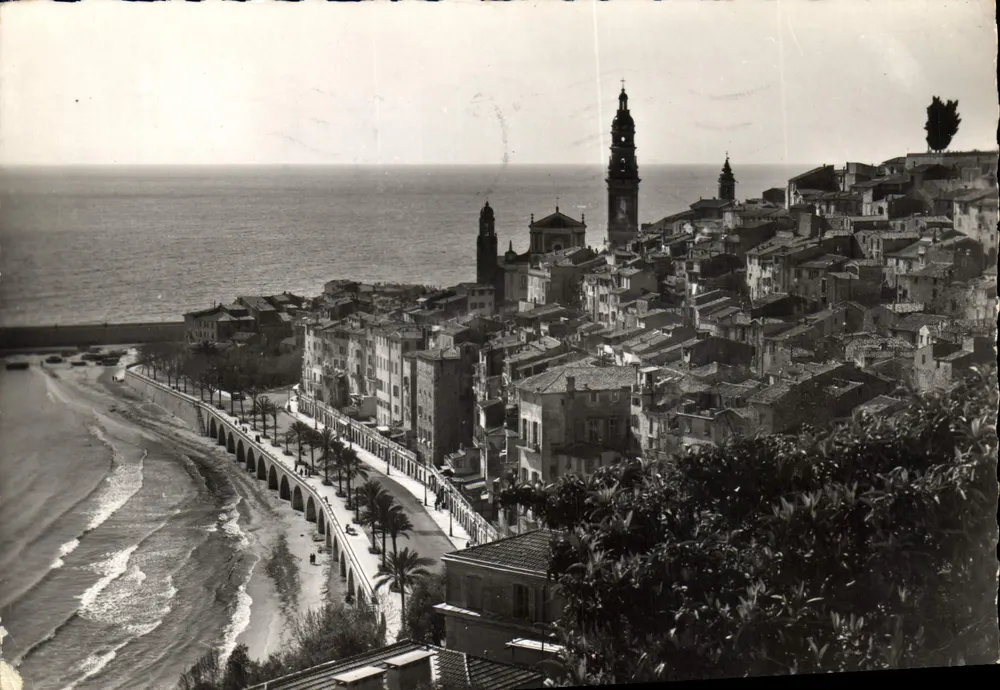Menton vecchio — vista generale — riproduzione - Recto
