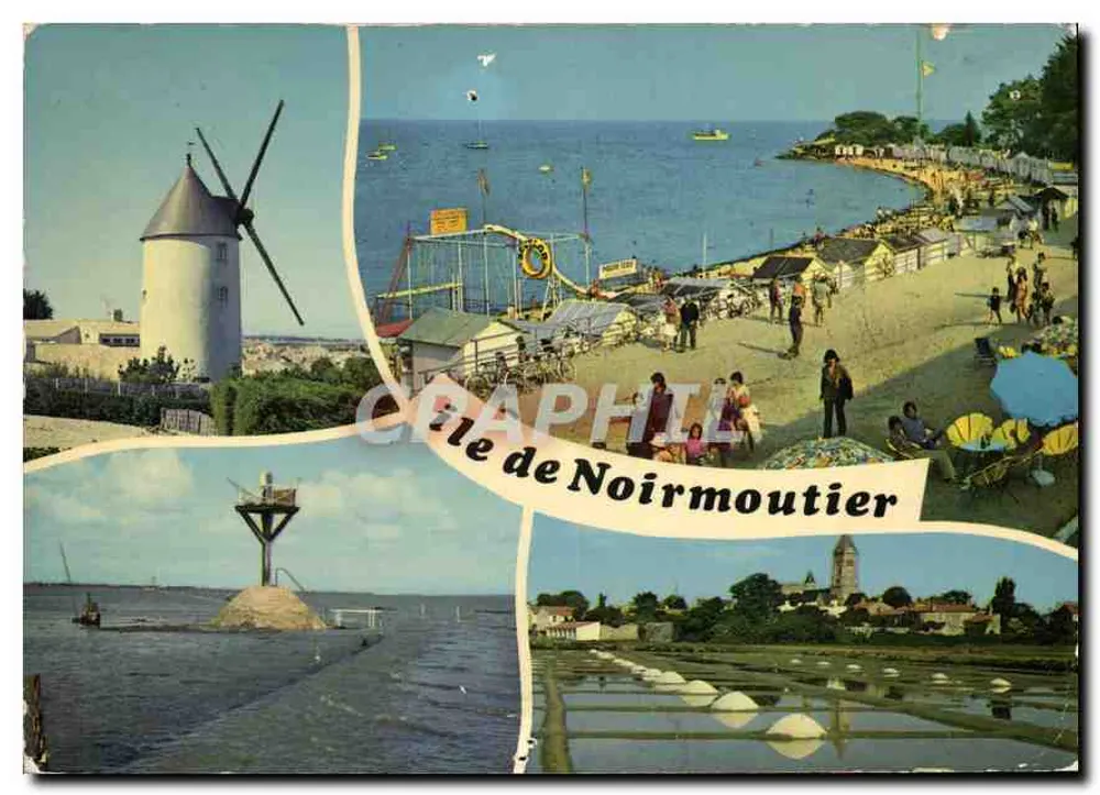 Isola di Noirmoutier — vista panoramica — Edizione del Vieux-Chouan - Recto