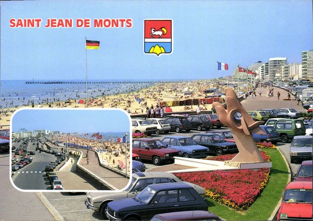 Saint Jean de Monts — Ansicht der Strandpromenade und des Platzes — Artaud Frères - Vorderseite