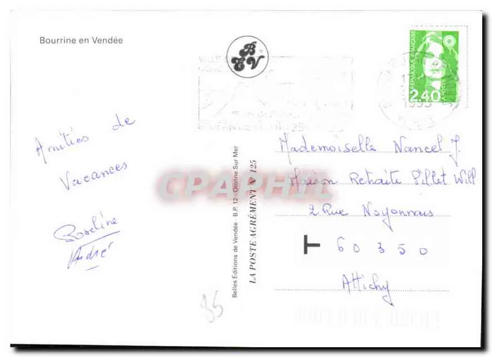 Bourrine na Vendée — casa tradicional com telhado de colmo — Bellet Éditions de Vendée - Verso