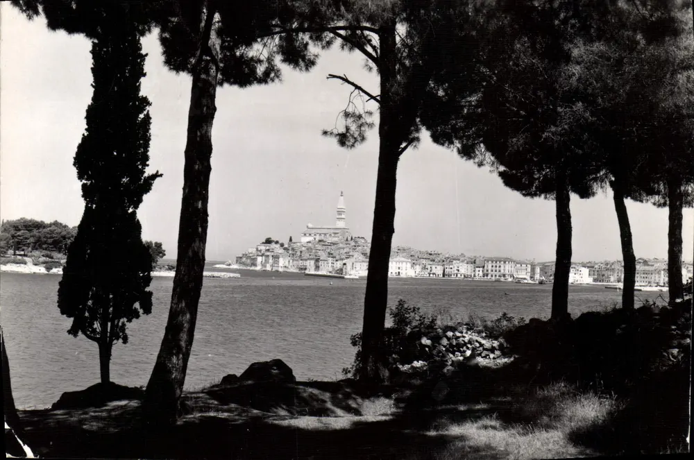 Rovinj — Vista do porto e da cidade — Snimanje D. Cresbač - Frente