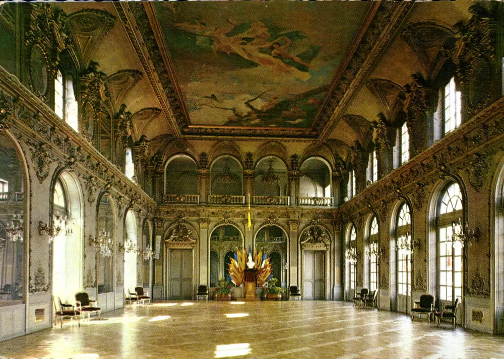 Nancy — Hotel de Ville. O Grande Salão — Bilhete postal antigo - Frente