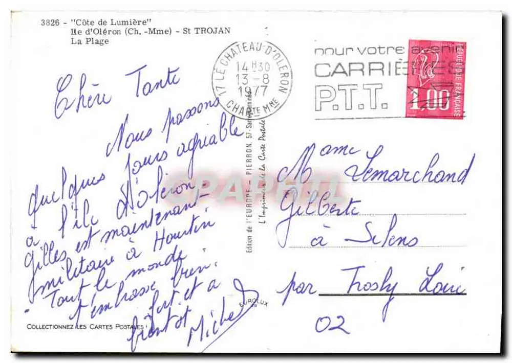 Costa da Luz — St Trojan-la-Garenne — Edição da Europa - Verso