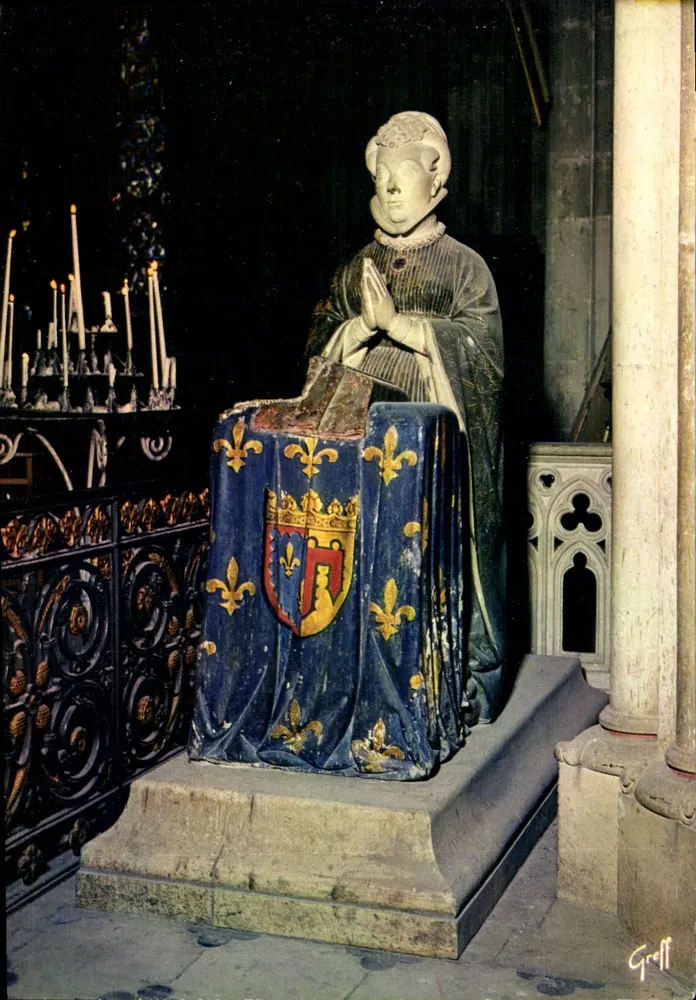 Statue der Herzogin Jeanne von Boulogne — BOURGES (Cher) — Éditions GREFF - Vorderseite