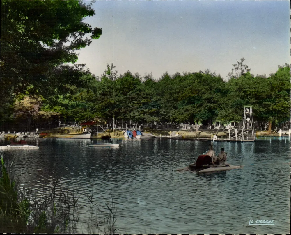 Stade nautique de Robinson — Lac avec embarcations et saut à la corde — Éditeur LA CIGOGNE - Vorderseite