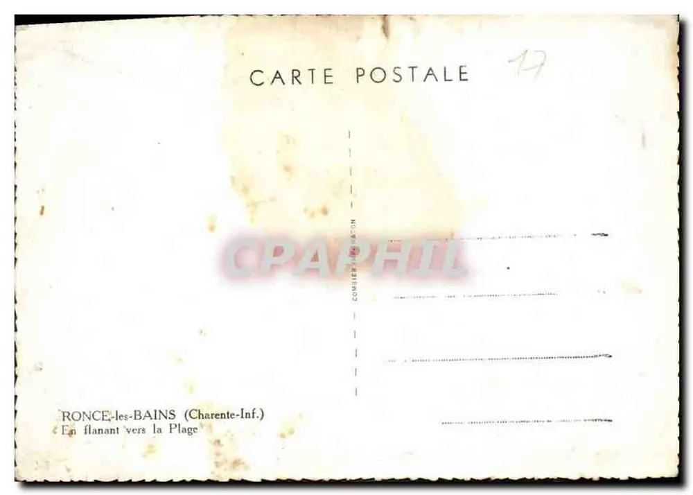Ronce-les-Bains (Charente-Inf.) — Wandelen naar de Strand — Antieke ansichtkaart - Achterkant