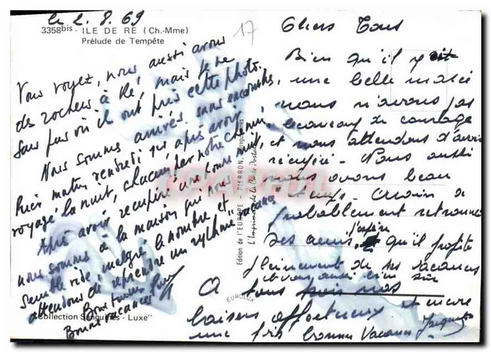 Ondas contra rochedos — Prélude de Tempête — Edição da Europa, n° 3358bis - Verso