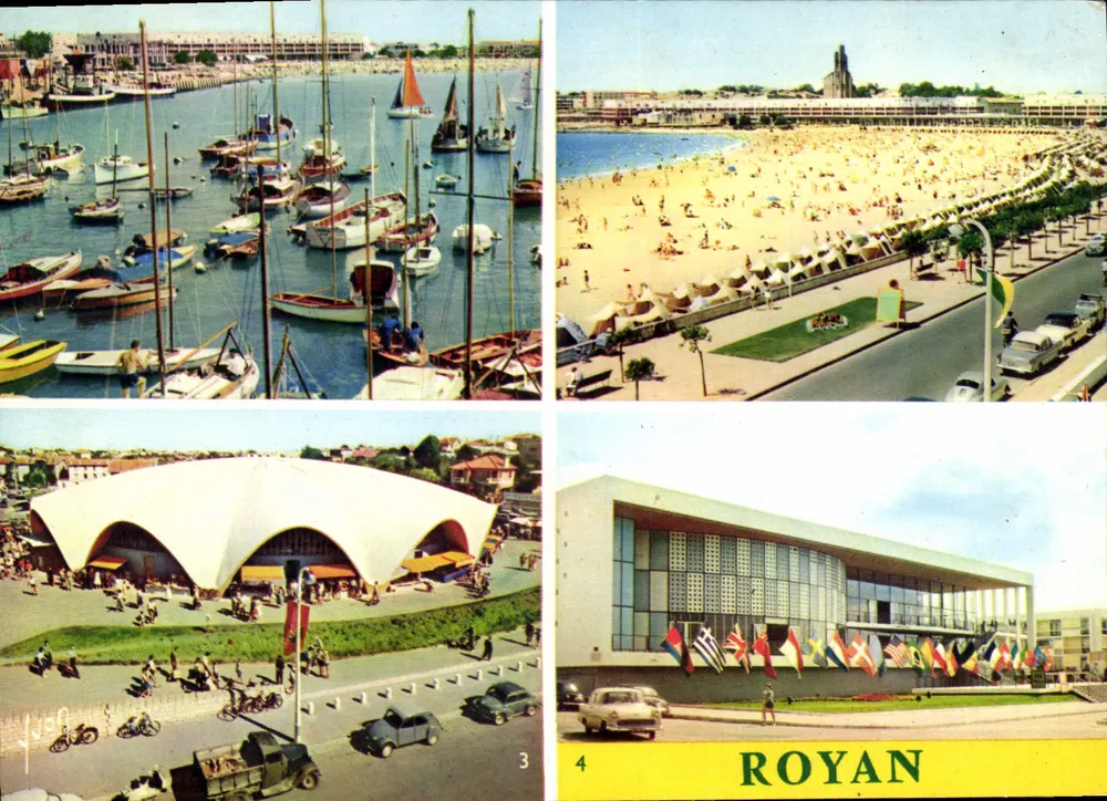 Royan — O Porto, A Grande Concha, O Mercado, Palácio dos Congressos - Frente