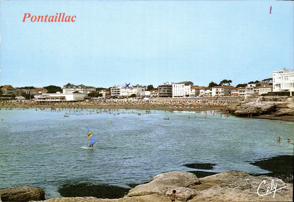 Pontaillac — vista da praia e do porto — Edições Cély, n° 4012 - Frente