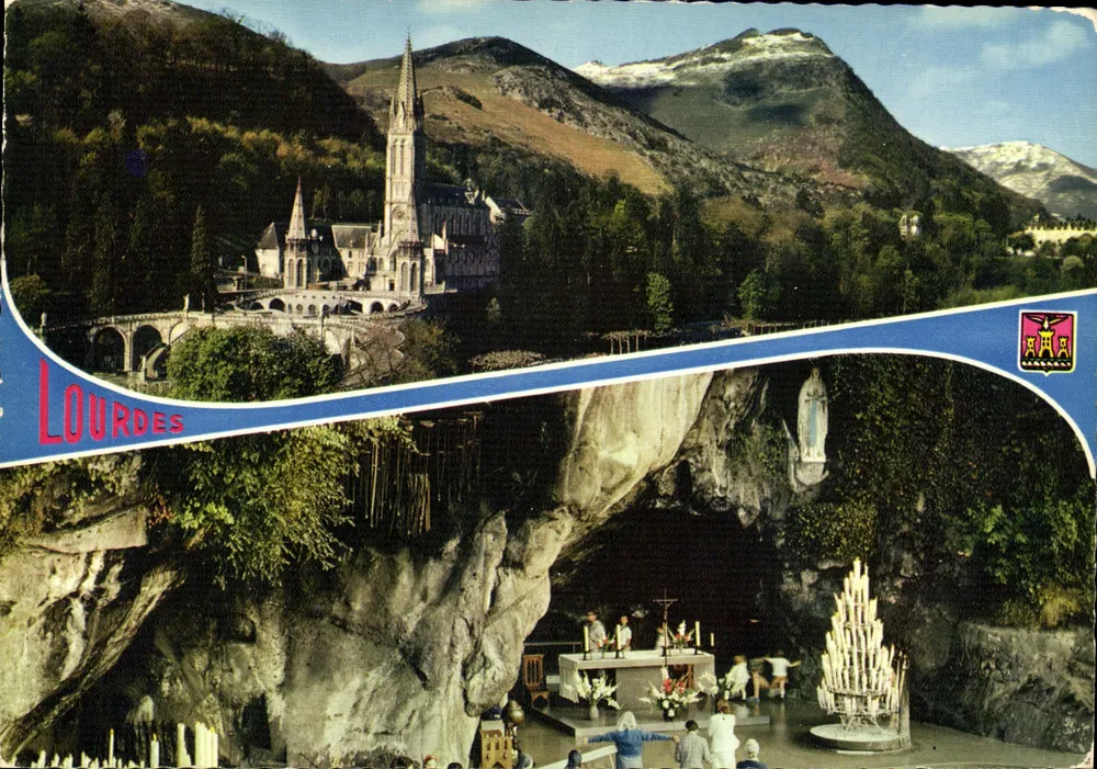 Lourdes — Basílica e Gruta — Éd. A. DOUCHE, n° 415 - Frente