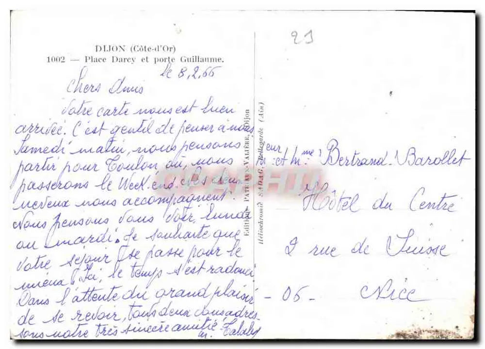 Porte Guillaume — Dijon — Verlag: Parti de l'Autre, Dijon - Rückseite