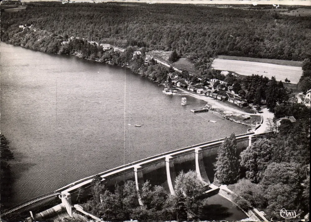 Pont-et-Massène (C.-d'Or) — Luftbild des Sees Pont und der Damm — Éditions Aériennes Imp. Mason - Vorderseite