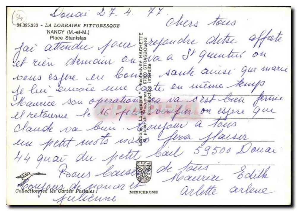Place Stanislas — Nancy — Ediciones Hachette - Reverso