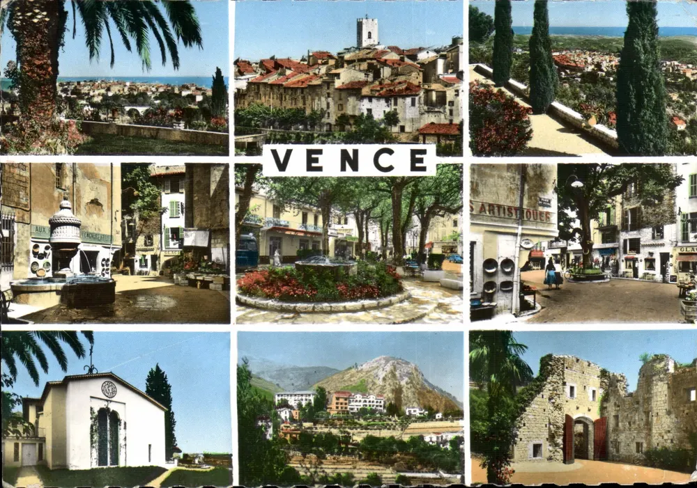 Vence — vista panorâmica e monumentos — Edições S.E.P.T. n°88-126 - Frente