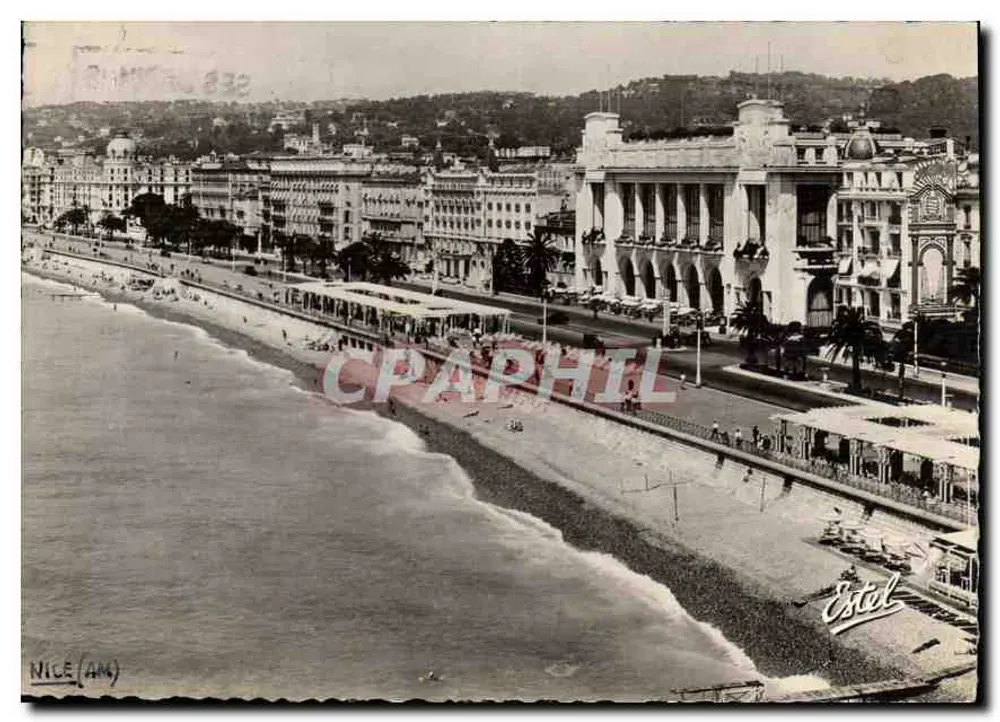 Nice (06) — vue de la Promenade des Anglais et du Casino — Éditeur Estel - Frente