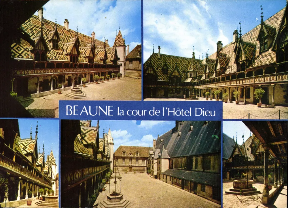 Beaune — a cour do Hôtel-Dieu — Edições e Impressões - Frente