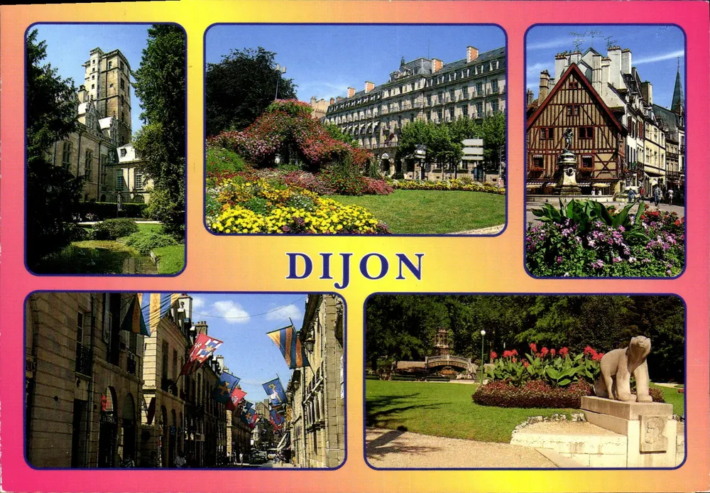 Dijon — Panoramablick — Bilder der Burgund - Vorderseite