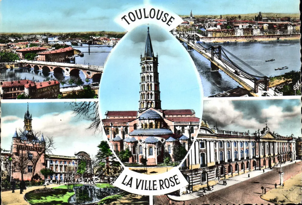Toulouse — A Cidade Rosa — Vista Geral — Edição Océan, Toulouse - Frente