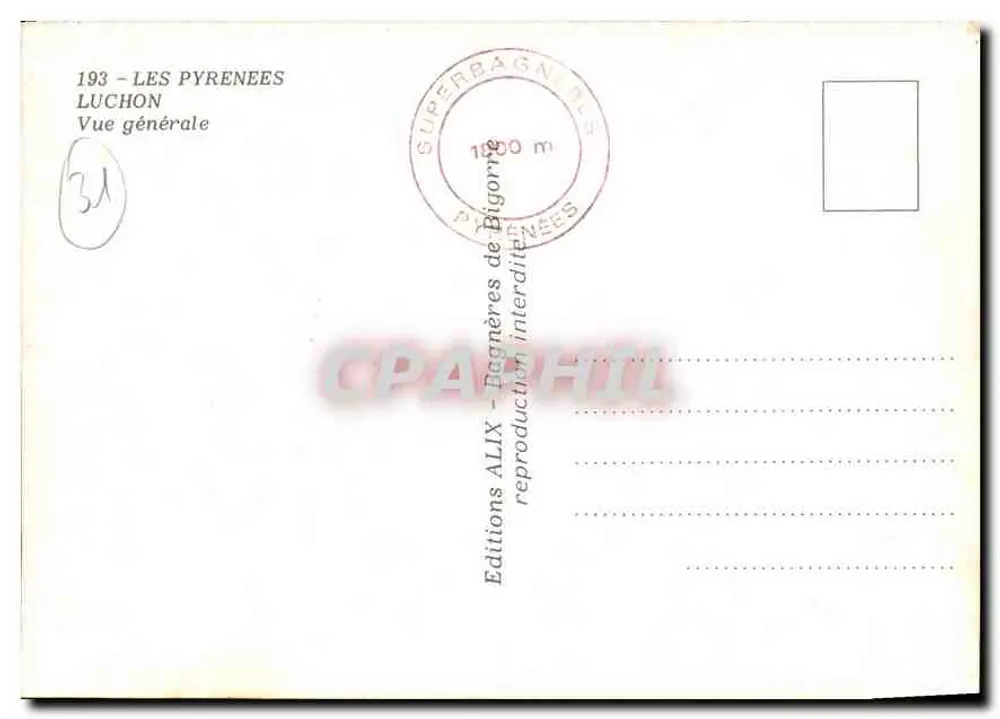 Luchon — Vista geral — Éditions ALIX - Verso