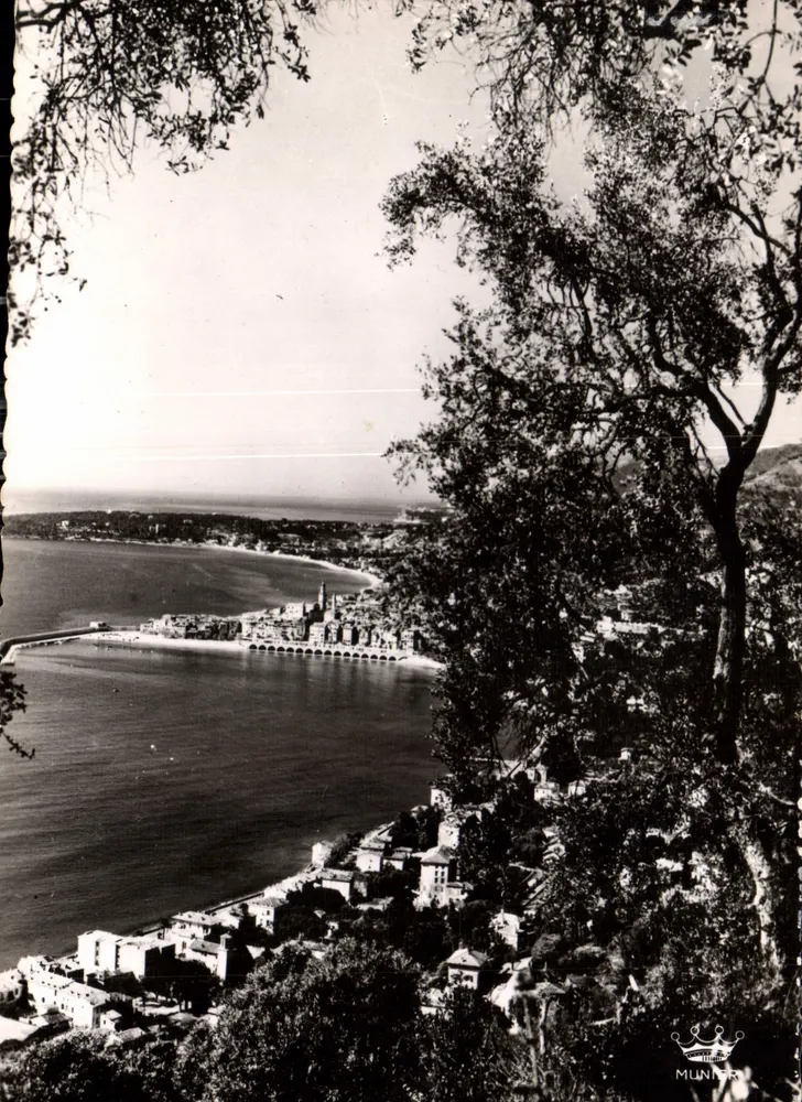 Menton — Ogólny widok i Kap Martin — Wydawnictwo Art Munier, nr 108 - Awers