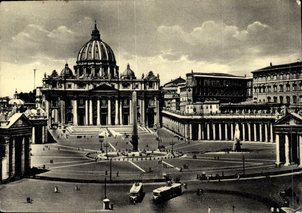 Piazza San Pietro e la Basilica di San Pietro — Vaticano — editore Similbrom, n° 6018-49 - Recto