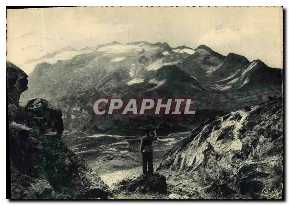Les Monts Maudits — vista panorâmica — Héliogravure de Luchon (Haute-Garonne) - Frente