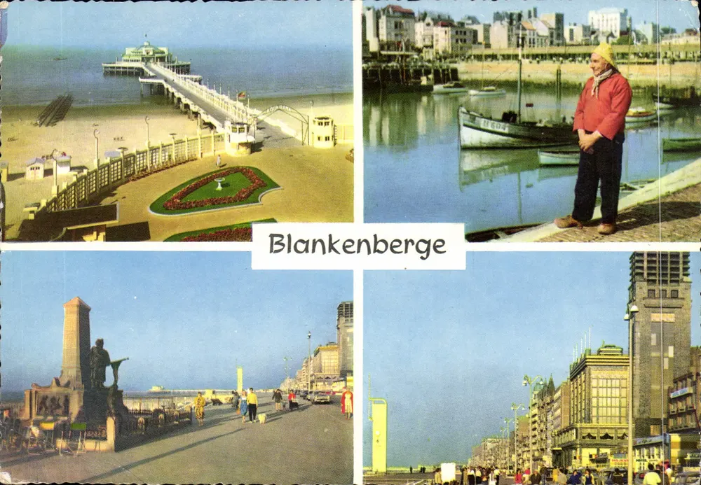 Blankenberge — Panoramablick — unbekannter Verleger, Seriennummer nicht sichtbar - Vorderseite