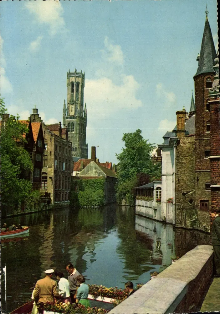 Bruges — Quai das Rosas e Belfort — editor Kettrup, n° 923/4 - Frente