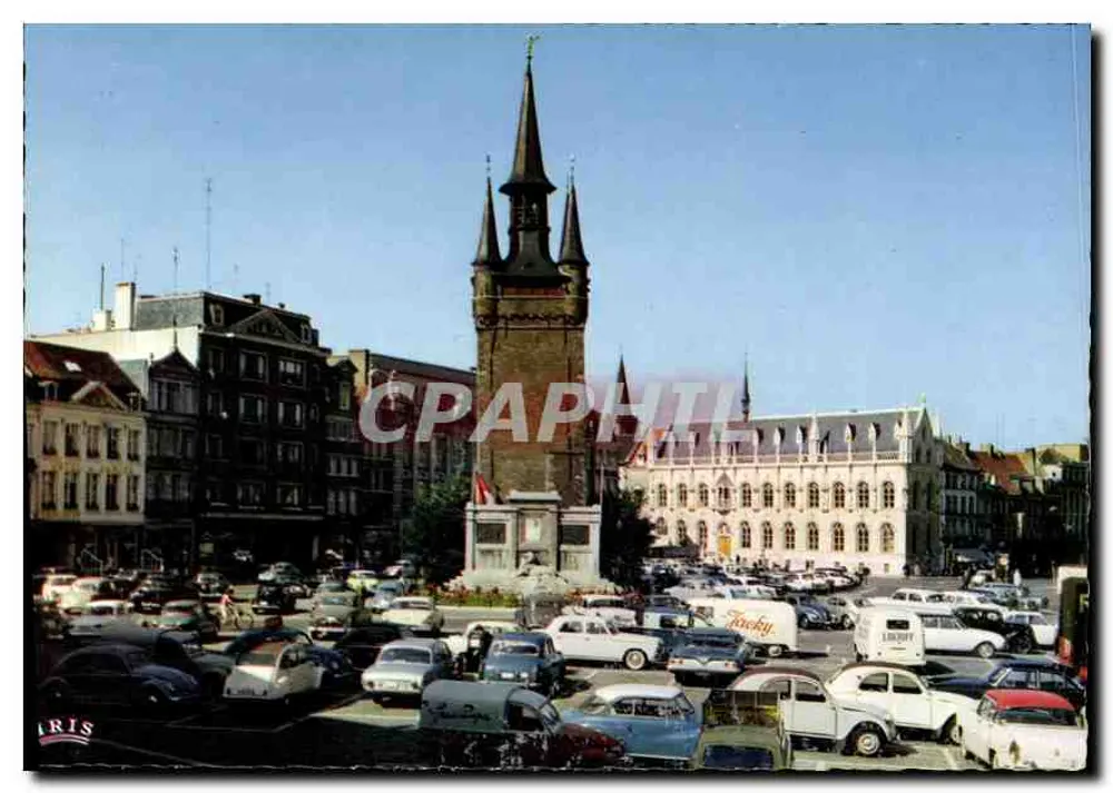 Kortrijk - Grand'Place, Belfort und Rathaus — Verleger Mexichrome France, Serie AF 4 - Vorderseite