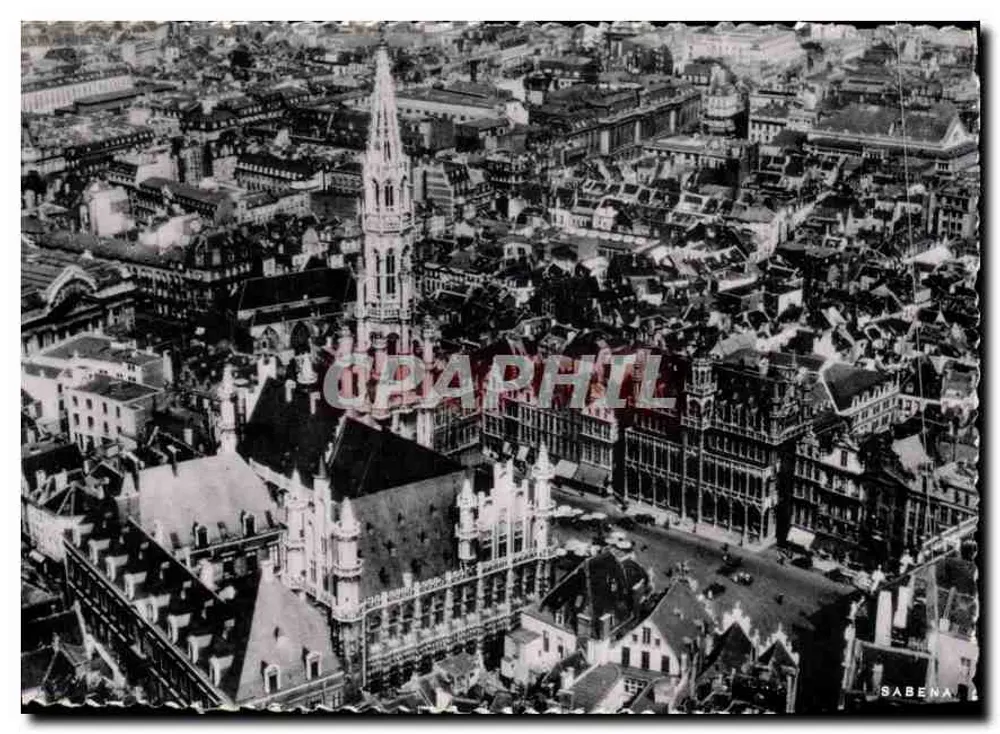 Bruxelas - Grand'Place — vista aérea — Sabena - Frente