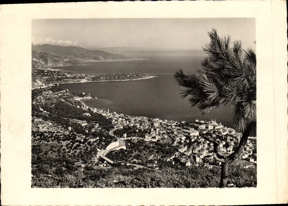 Panoramablick auf Monte-Carlo, Cap Martin - Menton und die italienische Küste — Éditions Sépt. - Künstlerische Serie - Vorderseite