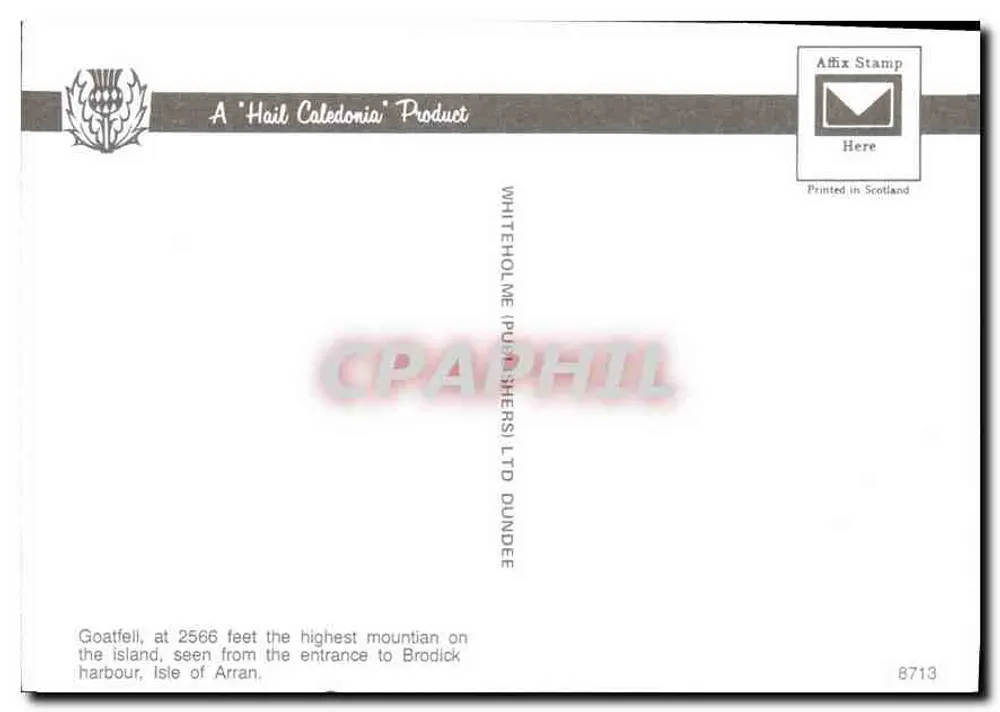 Goatfell — höchster Berg der Insel Arran — Whiteholme (Publishers) Ltd Dundee - Rückseite