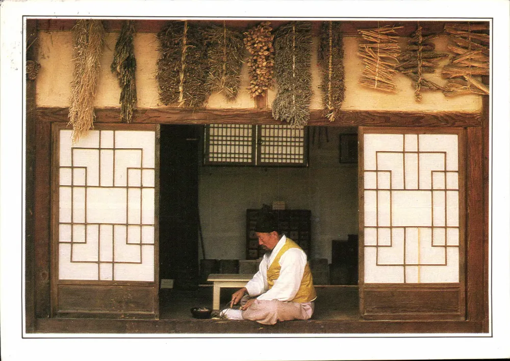 Traditionelles Kräutergeschäft in Seoul — Folk-Village — Themen-Edition XIX-BI - Vorderseite