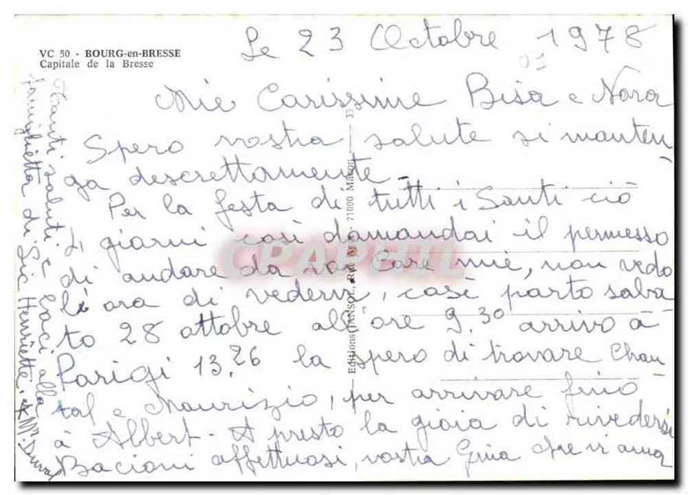 Bourg-en-Bresse — Capital da Bresse — Editor VC 50 - Verso