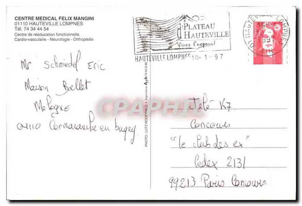 Klinik Felix Mangini — Hauteville-Lompnès — Foto Lutz Rodewald - Rückseite