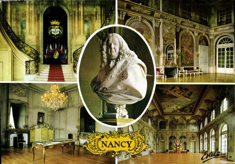 Nancy — Rathaus, Treppenhaus, Salon, Büste Stanislas — Verleger Etelb - Vorderseite