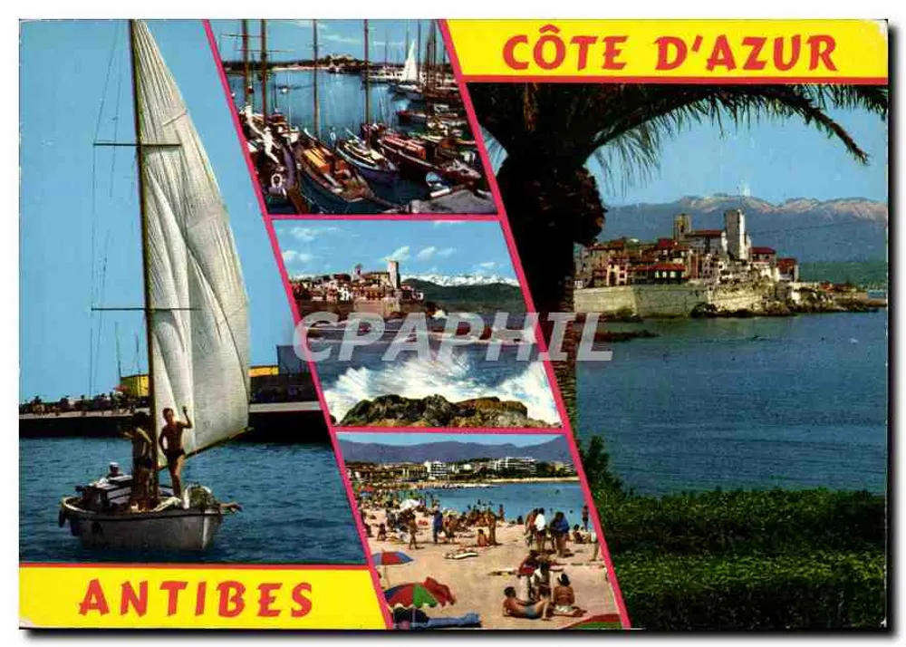 Antibes — Costa Azul — Edições S.E.P.T. - 35, Boulevard de l'Europe, impressão na Itália - Frente