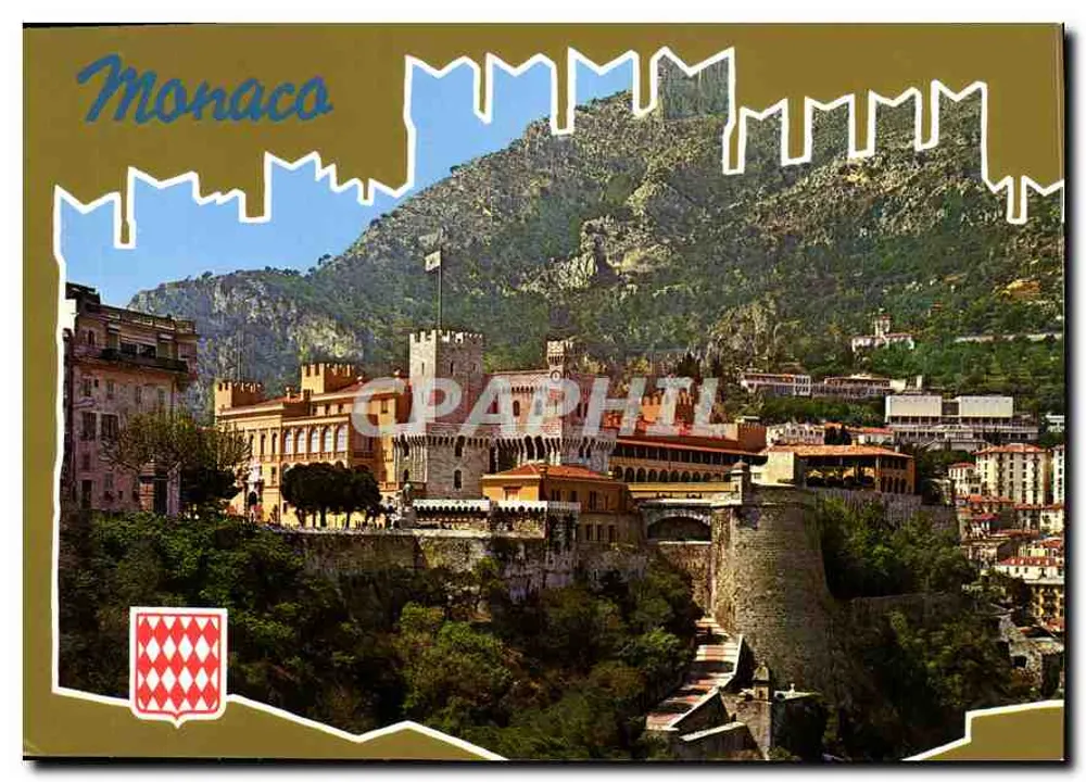 Mônaco — Vista do Palácio Real e do Rocher — Editora Presse Diffusion Monaco - Frente