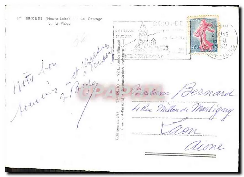 Brioude (Haute-Loire) — De dam en de strand — Edities van LYS - Achterkant