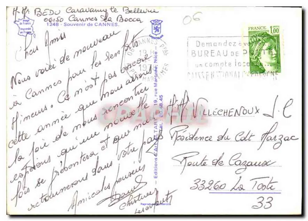 Cannes — Lembranças de Cannes — Edições Christine - Verso