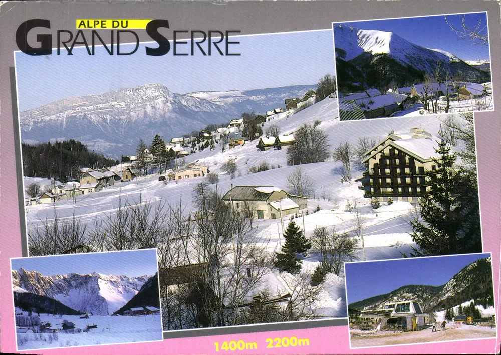 Alpe du Grand Serre — winterliche Panoramansicht — Éditions France Isère - Vorderseite