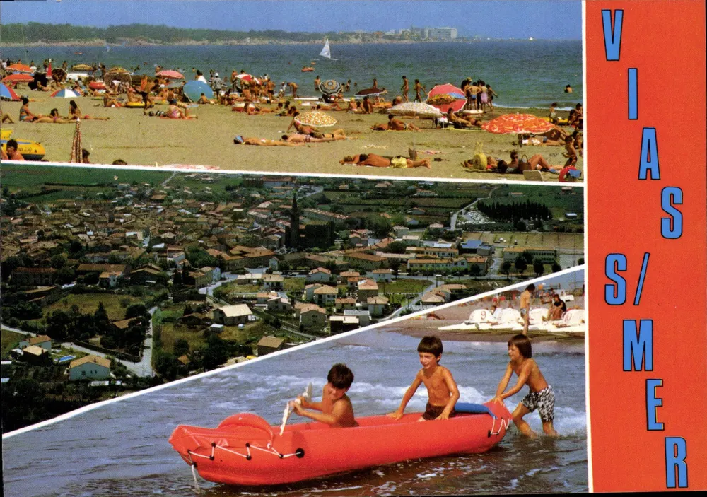 Vias-sur-Mer — Strand und Dorf — Editions de France, Nr. 12 - Vorderseite