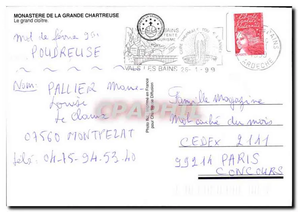 Mosteiro da Grande Chartreuse — O grande claustro - Verso